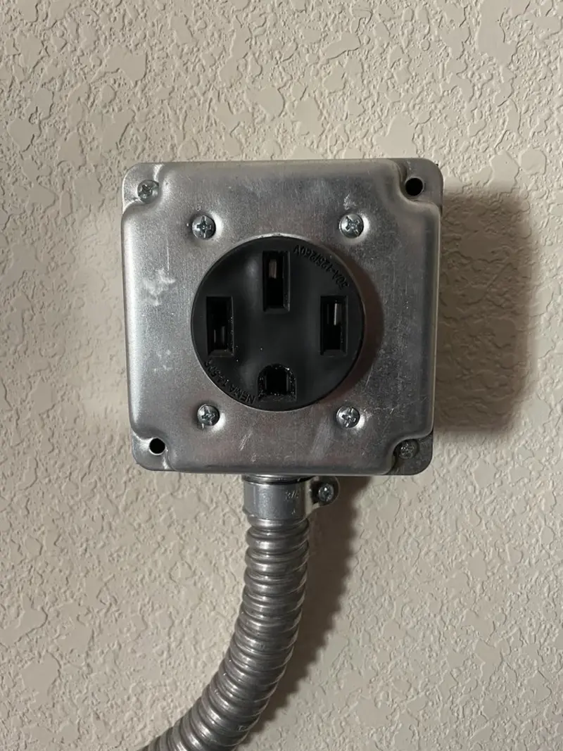 NEMA 14-50 outlet installed for Electrical Panel Upgrade in Lexington